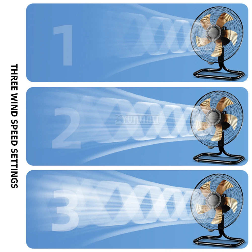 Powerful Electric Fan Industrial Shaking Head Floor Fan 20 inches High-power Table Electric Fan