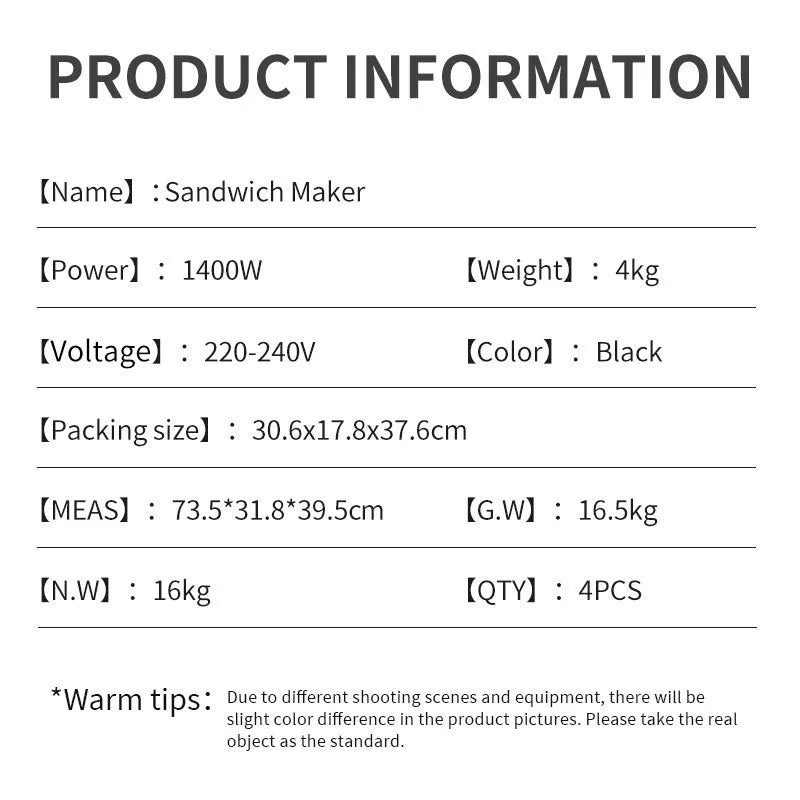Interchangeable plate sandwich machine three-in-one high-power stainless steel breakfast machine toast steak waffle maker