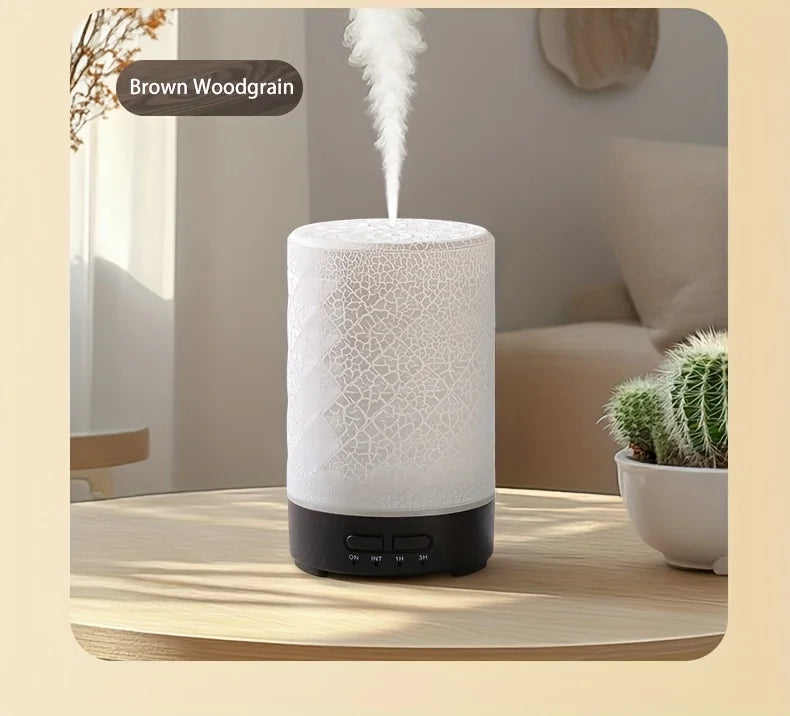 150ml Crack Design Essential Oil Diffuser USB Powered with  7 Color LED Lights Ultrasonic Air Humidifier for Living Room  Office
