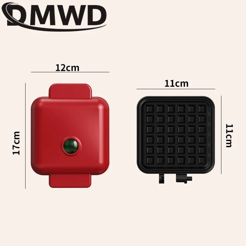 110V Donut Cake Baking Tray Household Breakfast Electric Baking Pan, Fully Automatic Multifunctional Mini Waffle Biscuit Machine