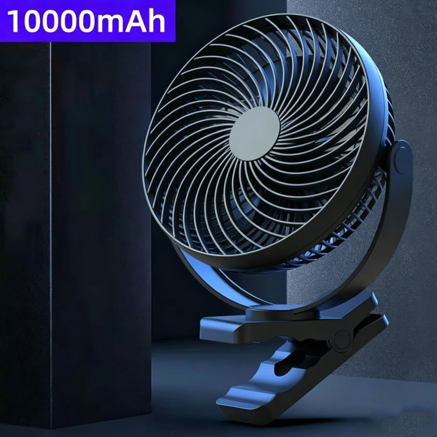 6-Inch Rechargeable Battery Operated Clip on Fan, Air Circulating USB Fan,Portable for Outd Camping Tent Beach or Car