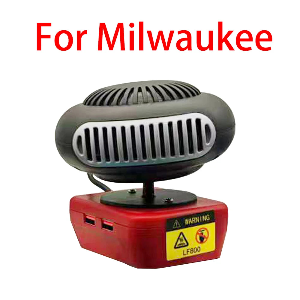 Portable Lithium Electric Power Warm Air Blower Fan Heater Hot&Cold Wind Dual Mode for Makita for Bosch for DeWalt for Milwaukee