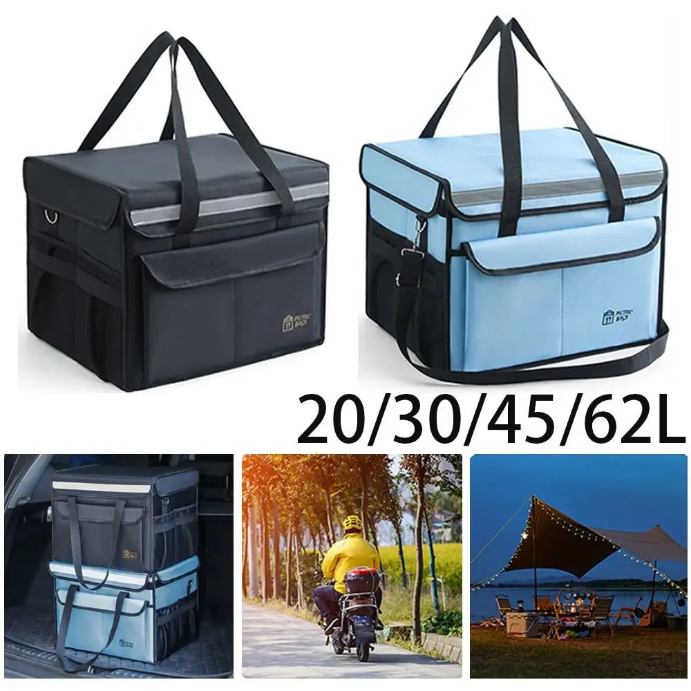 Portable Large Capacity Thermal Insulation Bag Thicken Fruit Container Food Delivery Bag Cooler Storage Bag Outdoor Camping