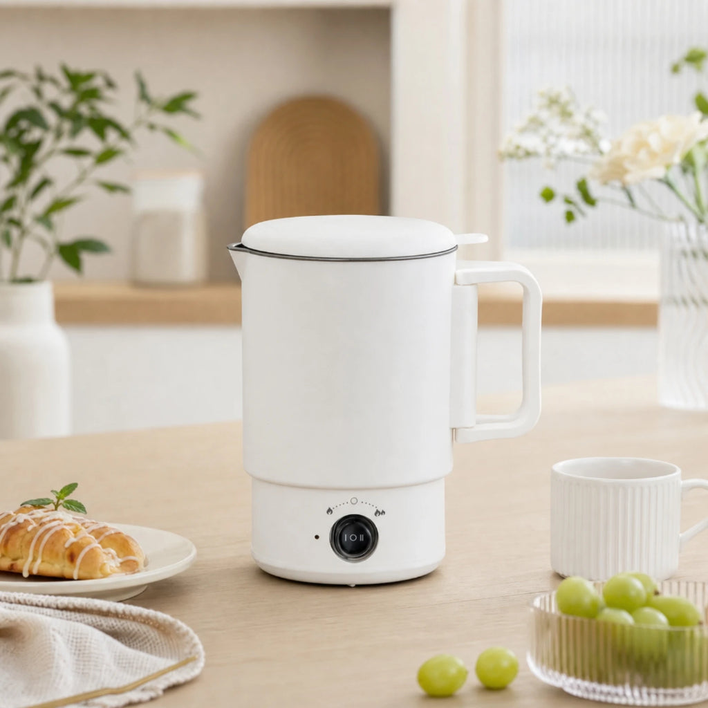 Foldable Electric Kettle Travel-Friendly Electric Kettle with Detachable Base Portable Water Boiler Compact for Travelers