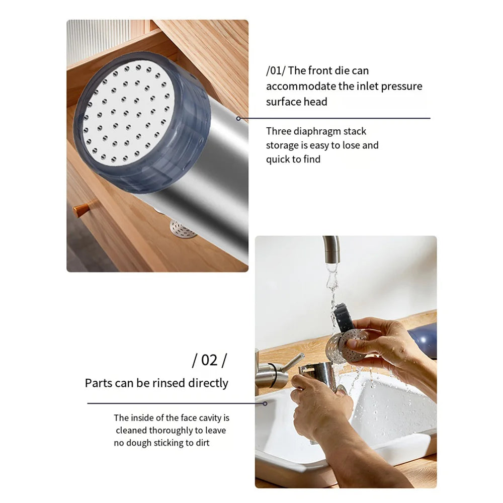 USB Cordless Electric Pasta Maker Machine Automatic Pasta Noodle Maker Portable 6 Molds for Home Kitchen Gadget 제면기 국수기계