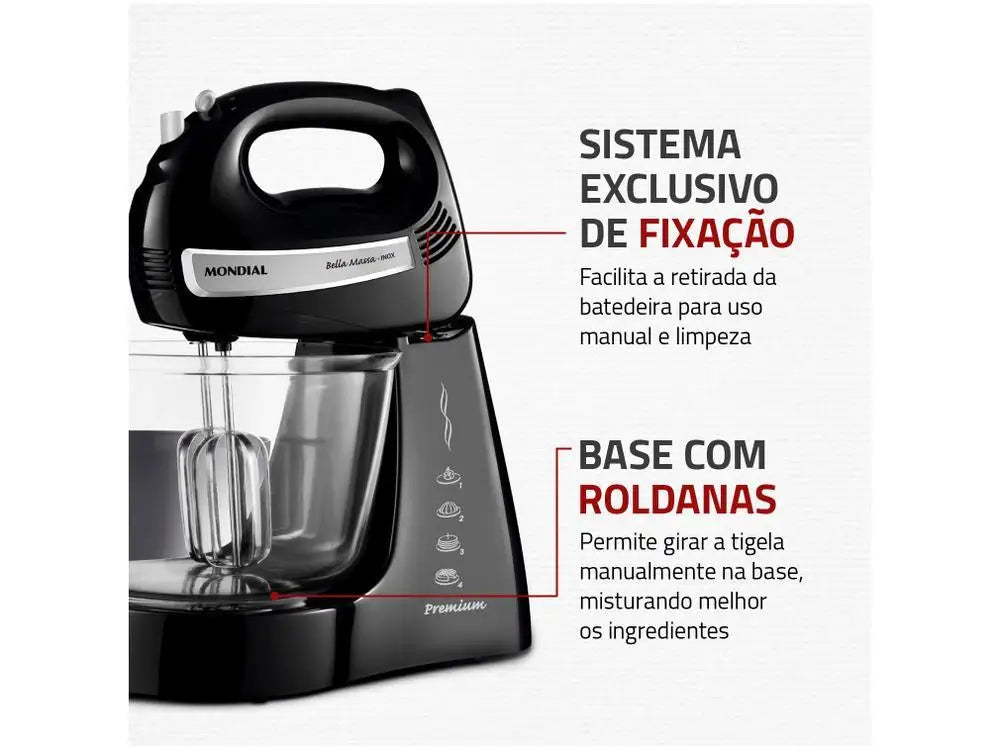 Mondial 400W Bella Massa B-23 NP Stand Mixer-110V