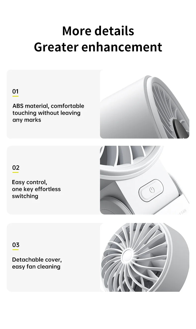 JISULIFE Portable Handheld Fan with LED Display,5 Speeds,5000mAh,150°Folded,3-IN-1 Hand/Desk/Neck Multifunction Personal Fan