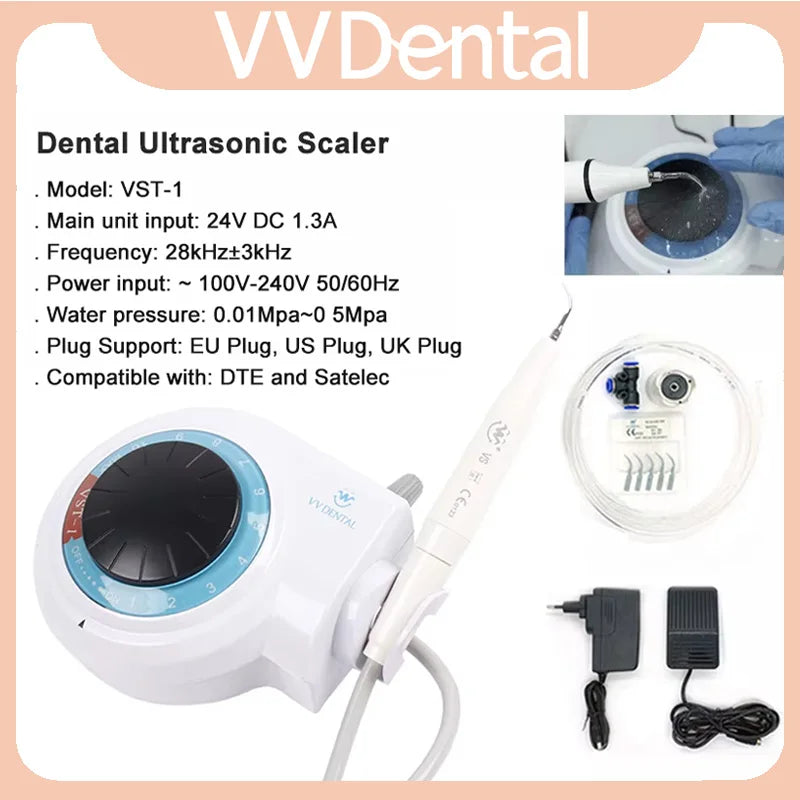 VVDental Ultrasonic Scaler Dental Professional Whitening Teeth Cleaning Remove Tartar Stains Equipment Scaling Periodontics Tool