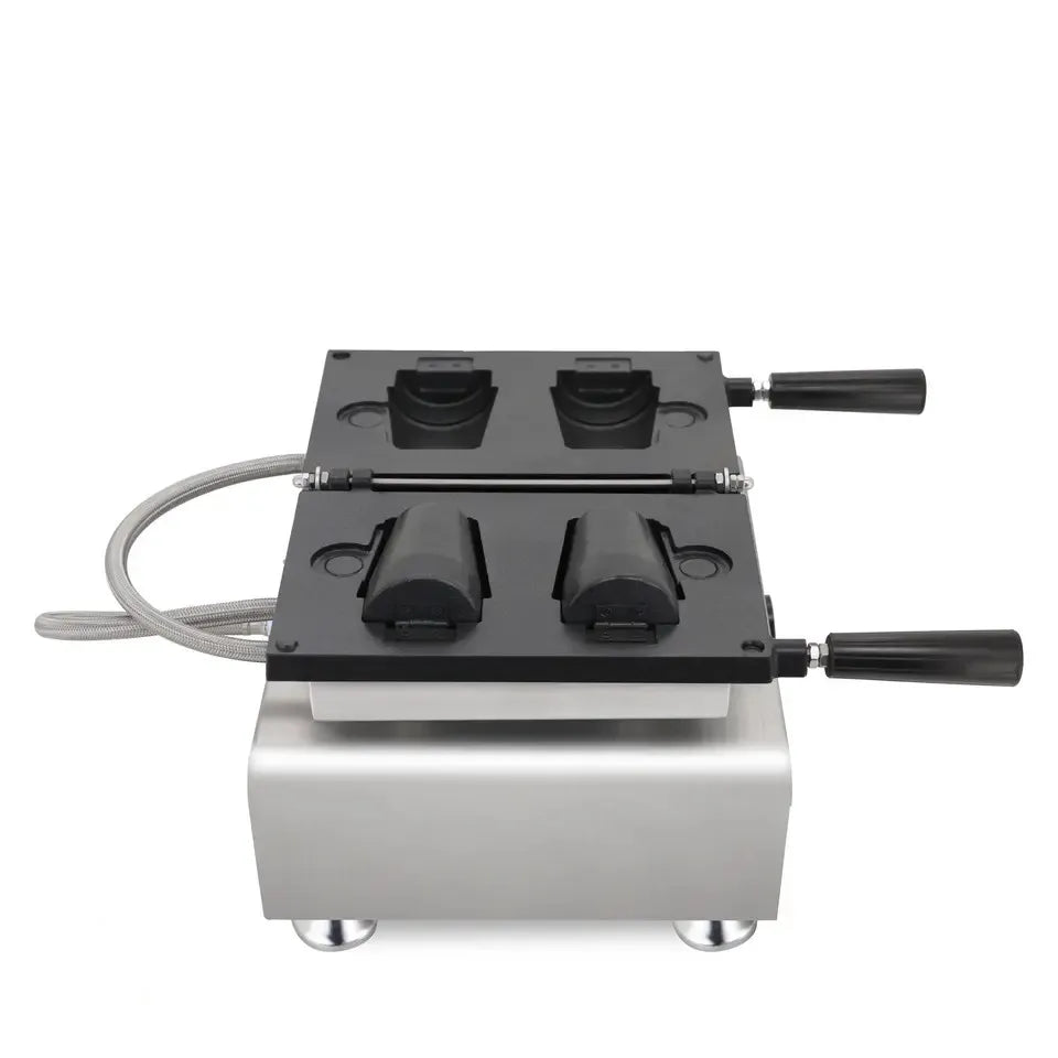 Commercial Electric Coffee Cup Shape Waffle Machine Put Coffee Milk Tea And Milk Ice Cream Snack Cake Make Kitchen Appliance