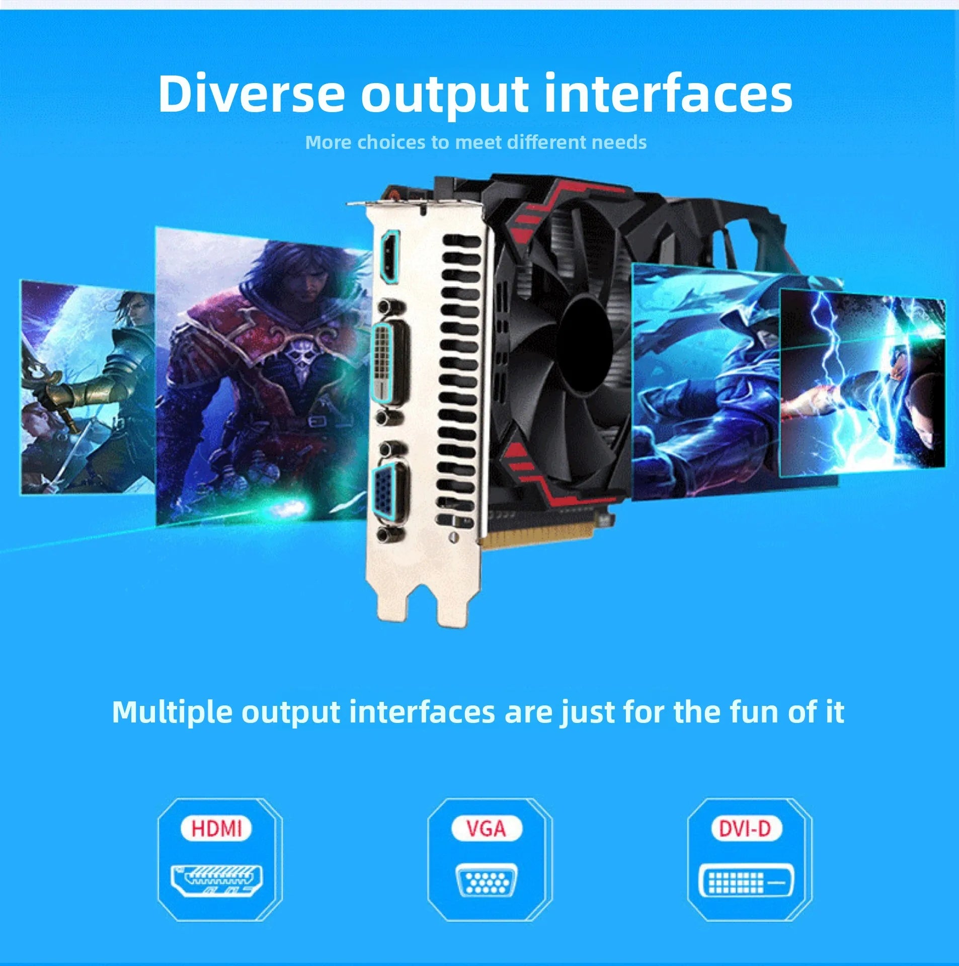 GTX1050TI Graphics Card GPU 4G Standalone Desktop Computer Game Installation For Game PC Commercial Advertise Server