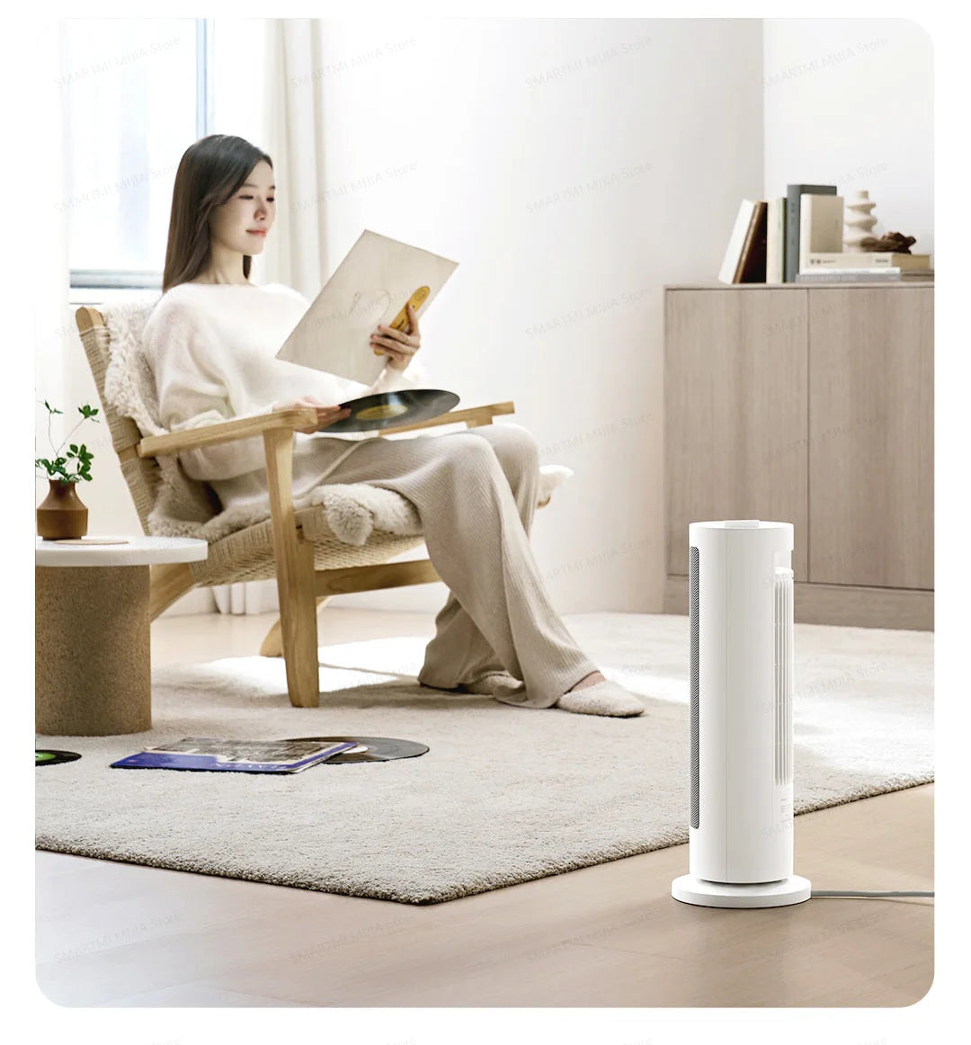 MIJIA Fan Heater,Lightweight and Compact,2,000W High Power,Wide-angle 70°,Multiple Safety Feature,CN Version With Adapter