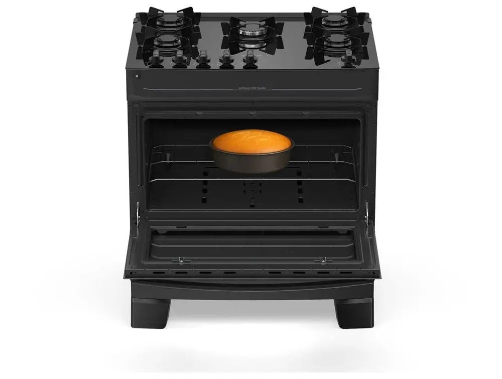 5 Stove Atlas Black Monaco Top Glass - Bivolt