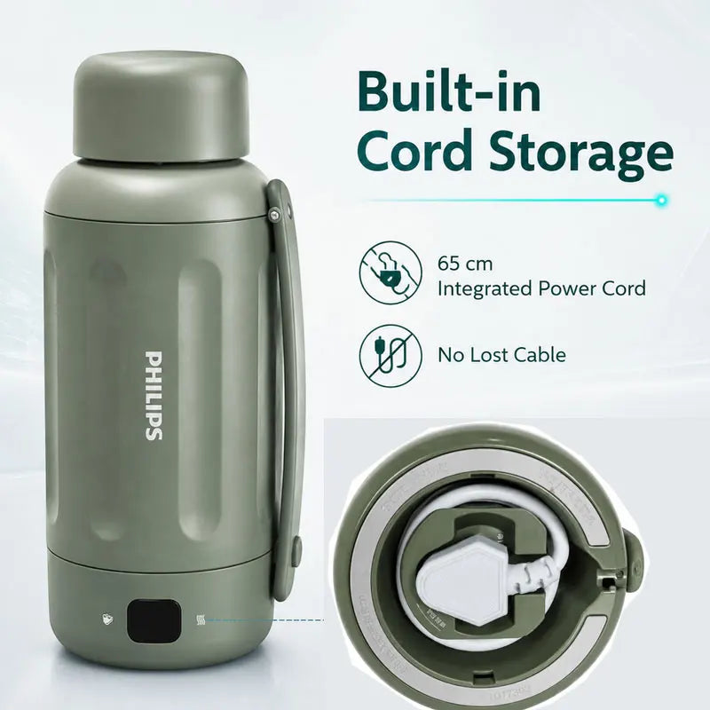 Philips 1000ML Electric Kettle Digital Display 5 Gears Thermostat Stainless Steel Kettle Boiling Water Cup For Travel