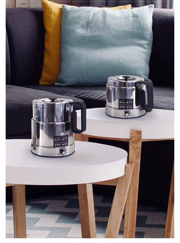 110V/220V Folding Electric Kettle Switchable Voltage Kettle Travel Portable Pot 304 Stainless Steel Adjustable Temperature Pot