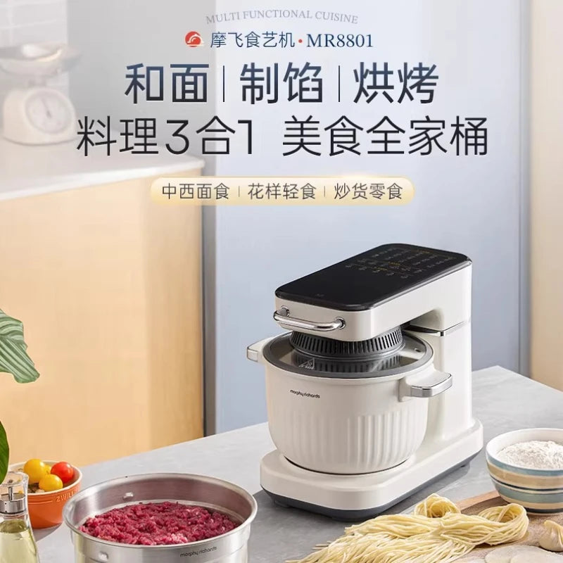 Household Multifunctional Stand Mixer Pasta Maker Dough Kneader Meat Grinder Air Fryer Food Processor