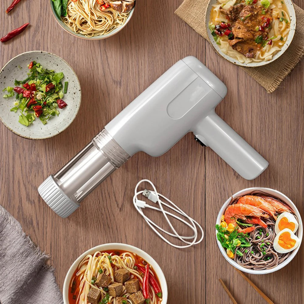 USB Cordless Electric Pasta Maker Machine Automatic Pasta Noodle Maker Portable 6 Molds for Home Kitchen Gadget 제면기 국수기계