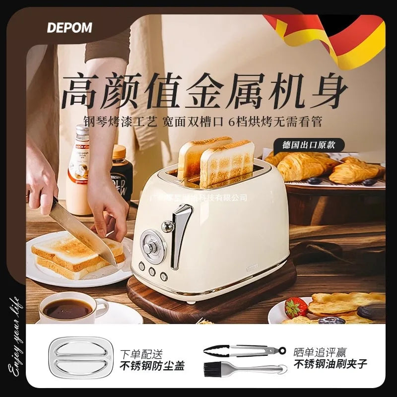 Small Appliances Household Multi-function Toaster Automatic Heating Bread Breakfast Machine Stainless Steel