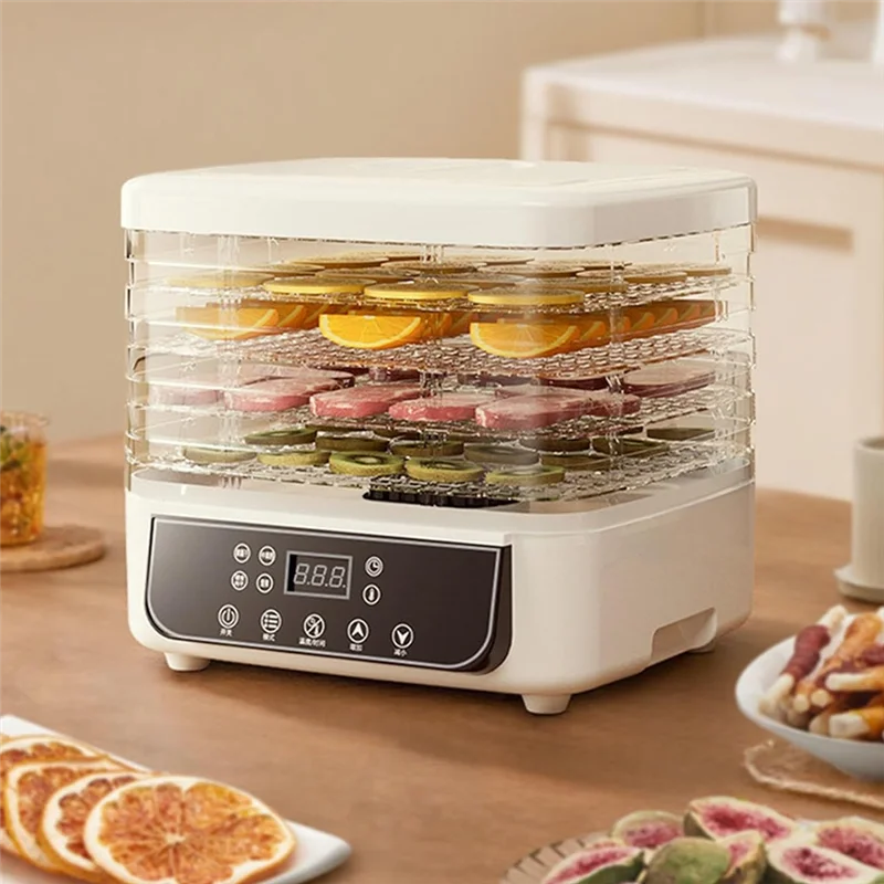 A98I-Adjustable Timer& Temperature 5-Tier Transparent Food Dehydrator For Fruits, Herbs, Jerky For Drying