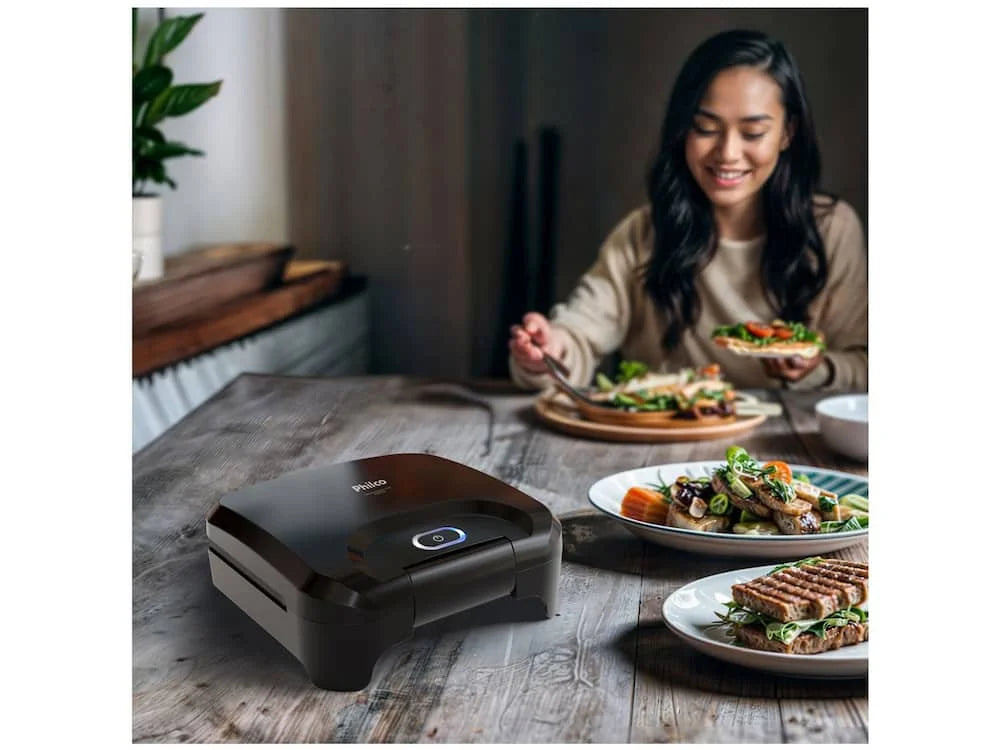 PGR25A 750W - 220V Philco Black Nonstick Grill Sandwiches
