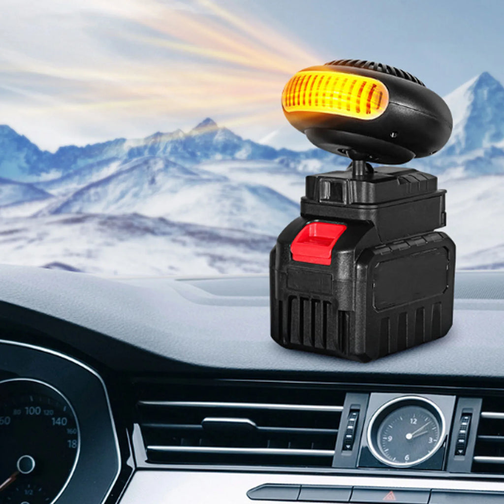 Portable Battery Powered Space Heater Cordless Car Heater Defogger Fan Quiet for Car Office Indoor Use