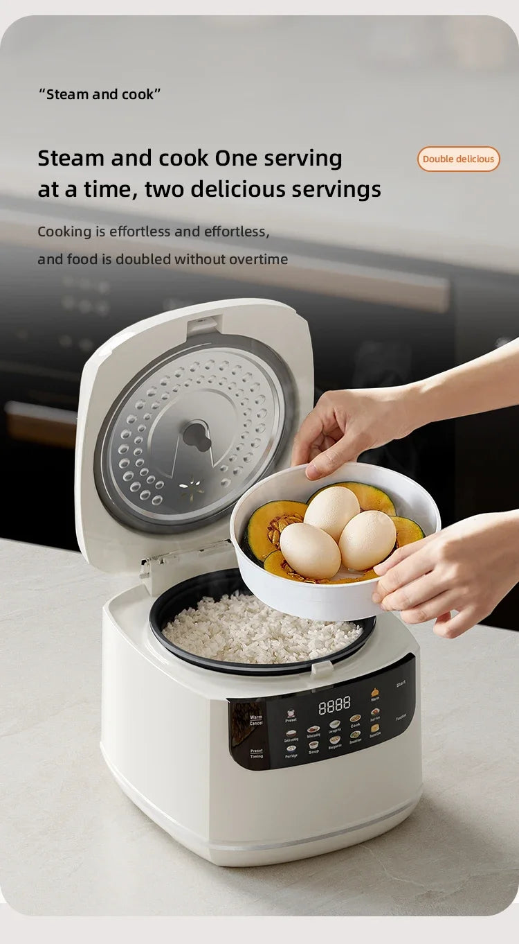 MultiCooker Electric Rice Cooker 110V 220V Non-Stick Pot 1-3 People Mini Cooking Machine Steamed Smart Rice Cooker Kitchen 2L