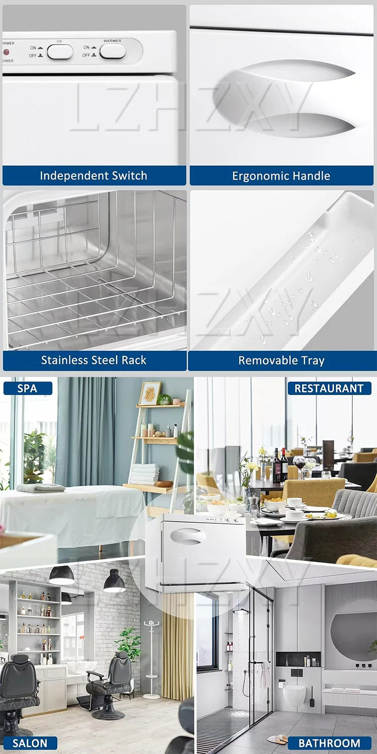 Electric Towel Warmer 8L Towel Hot Facial Salon Spa Beauty Equipment Towel Cleaning Cabinet UV + heating