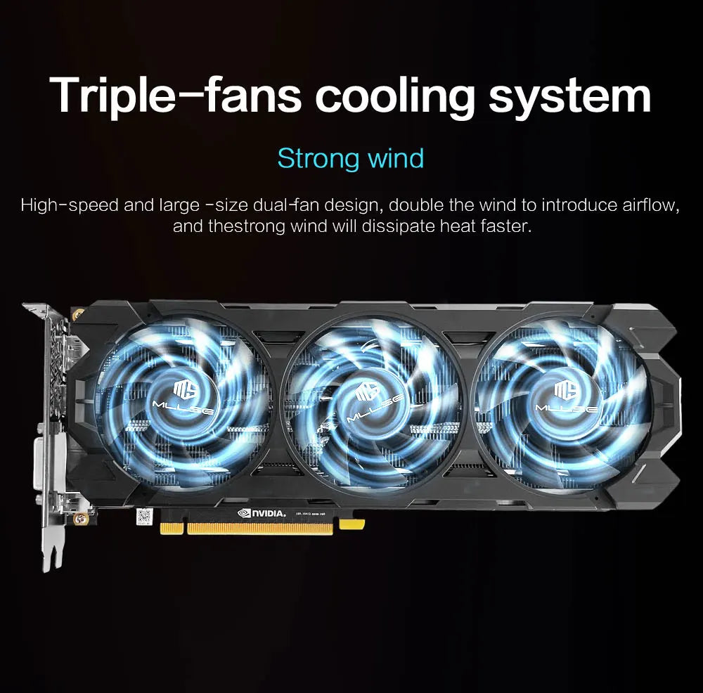 MLLSE NVIDIA GeForce GTX 1080 8GB GDDR5X 256-bit PCIe 3.0 x16 16nm Desktop Computer Gaming GPU New Card Placa De Video