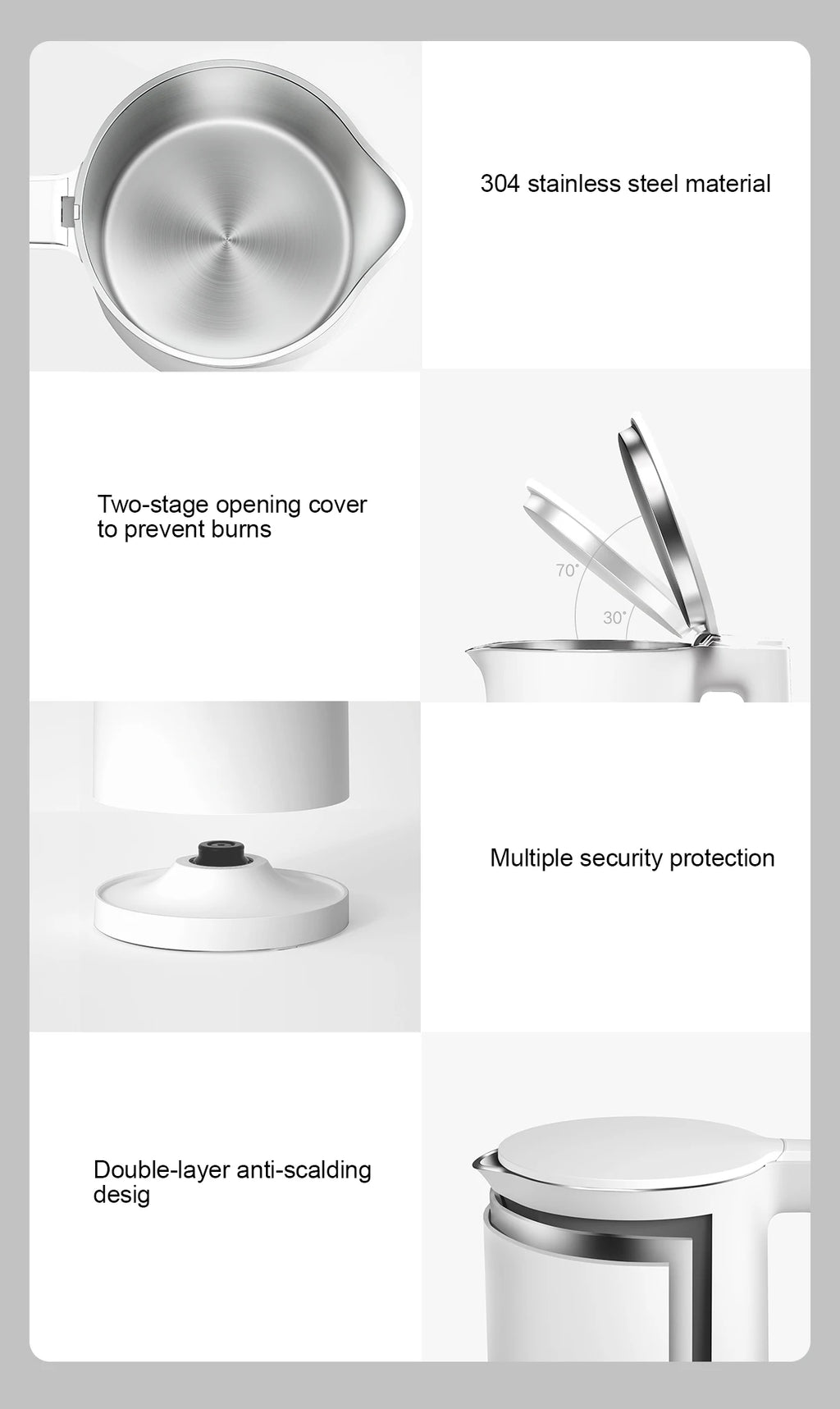 NEW MIJIA Constant Temperature Electric Kettles 2 LED Digital Display 4 Thermos Modes Water Teapots for Travel Heating Kettle