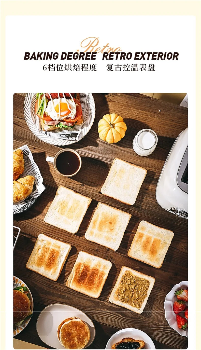 Small Appliances Household Multi-function Toaster Automatic Heating Bread Breakfast Machine Stainless Steel