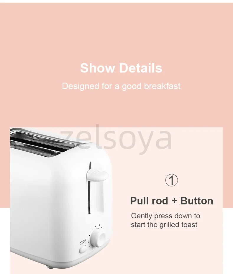 Electric Bread Toaster Home Toaster Breakfast Sandwich Maker 110V 220V