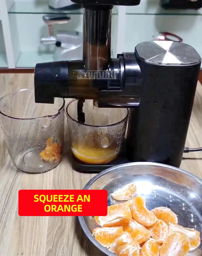 Horizontal Slow Juicer Household Automatic Bender Residue Separation Fresh Juice Blender