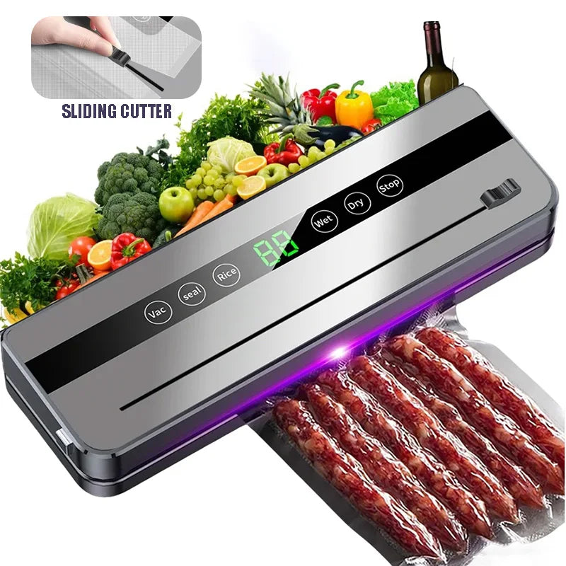 Mi Electric Vacuum Sealer Machine Dry/Wet Food Packaging Vacuum Sealing BagsFood Storage Vacuum Packaging Machine for Kitchen