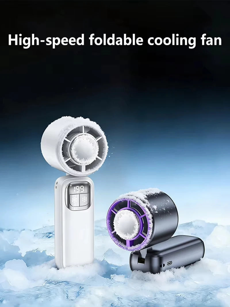 Lenovo 199 High Speed Air Ice Cooler Fan USB Rechargeable Turbo Jet Handheld Fan with Brushless Motor for Outdoor Office Travel