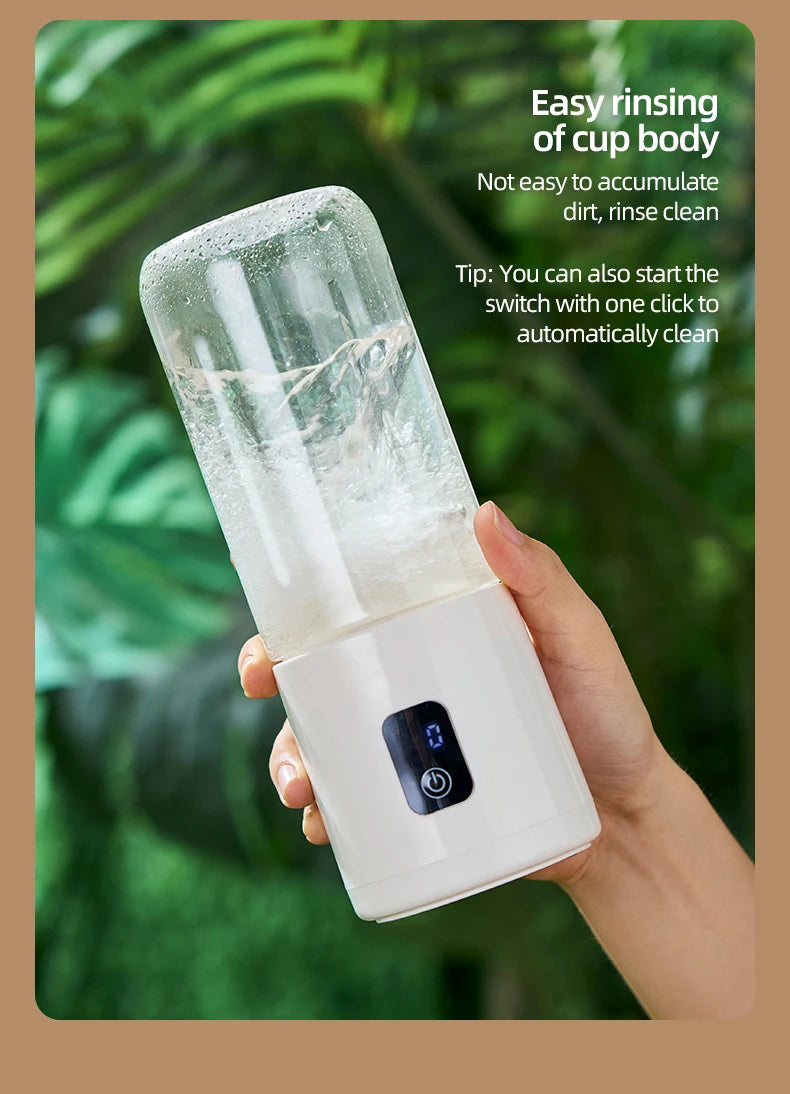 Portable Blender USB Mini Juicer Cup Electric Fruit Mixer Personal Smoothie Blender for Travel Home Outdoor Fresh Juice Making