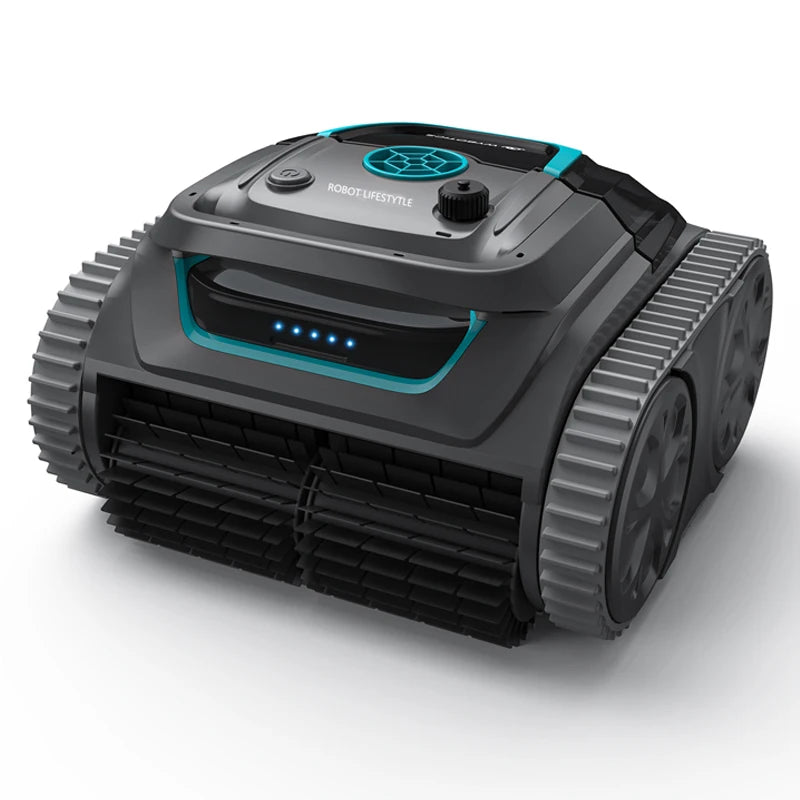 Swimming Pools Vacuum Cleaner Wireless for Floor Smart Cleaning Robot Auto-Parking Dual-layer Filtration120mins Running Time