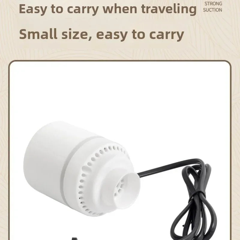 Electric Vacuum Bag Pump Space Saver Travel Storage Organizer for Clothes Folding Compressed Mini Sealer Machine with Pump