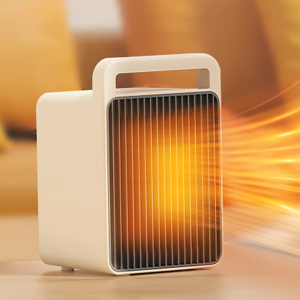 Mini Electric Heater For Room 600W PTC-Ceramic Fast Heating Portable Desk Fan Warmer Household Warm Air Bedroom Warming Machine