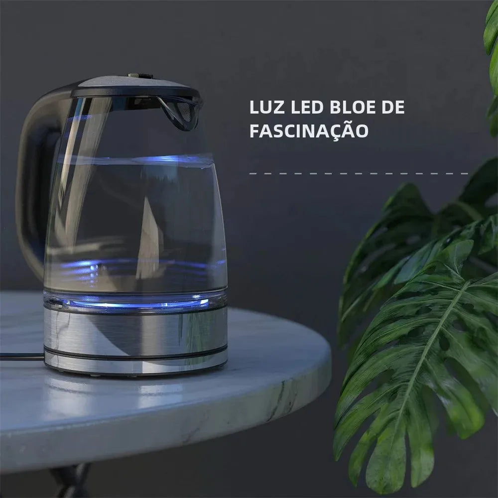 DEVISIB Electric Glass Kettle, 2200W Fast Boiling, Temperature Control, 4-Hour Keep Warm, 2.0L Tea Kettle & Hot Water Boiler
