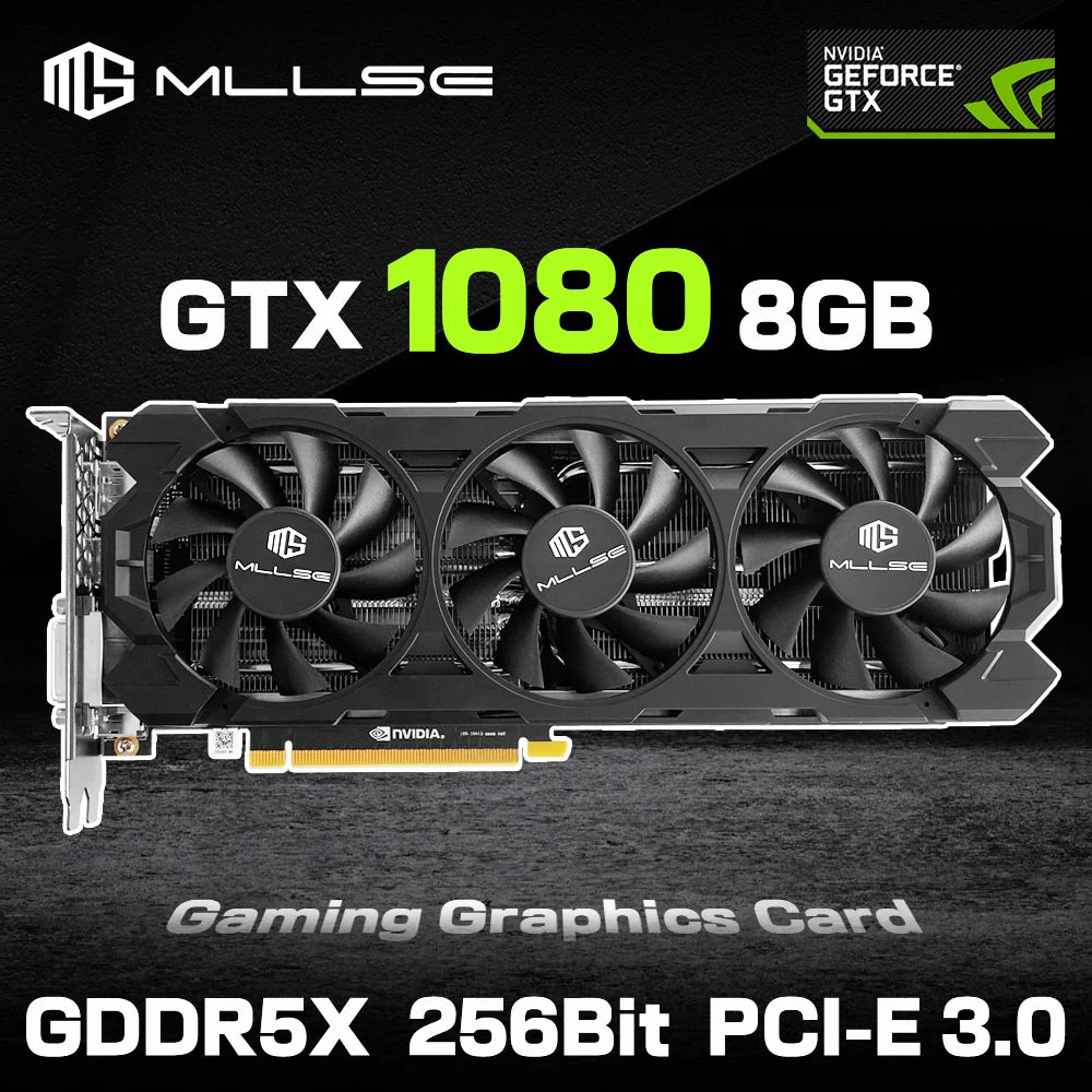 MLLSE NVIDIA GeForce GTX 1080 8GB GDDR5X 256-bit PCIe 3.0 x16 16nm Desktop Computer Gaming GPU New Card Placa De Video