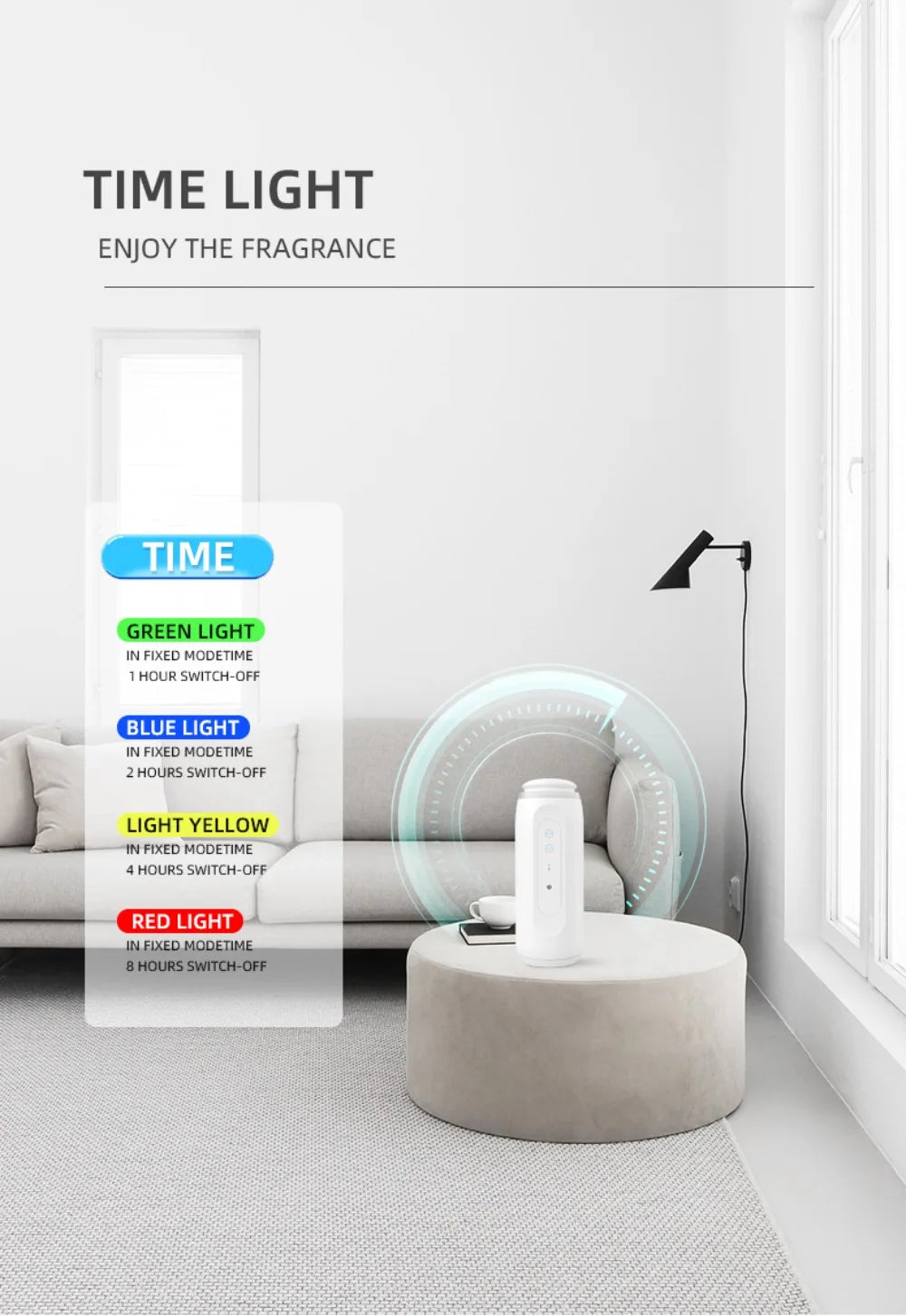 Waterless Essential Oil Diffuser Wall Plug Aroma Oil Diffuser Cool Mist Electric Scent Machine Smart Bluetooth Control For Home