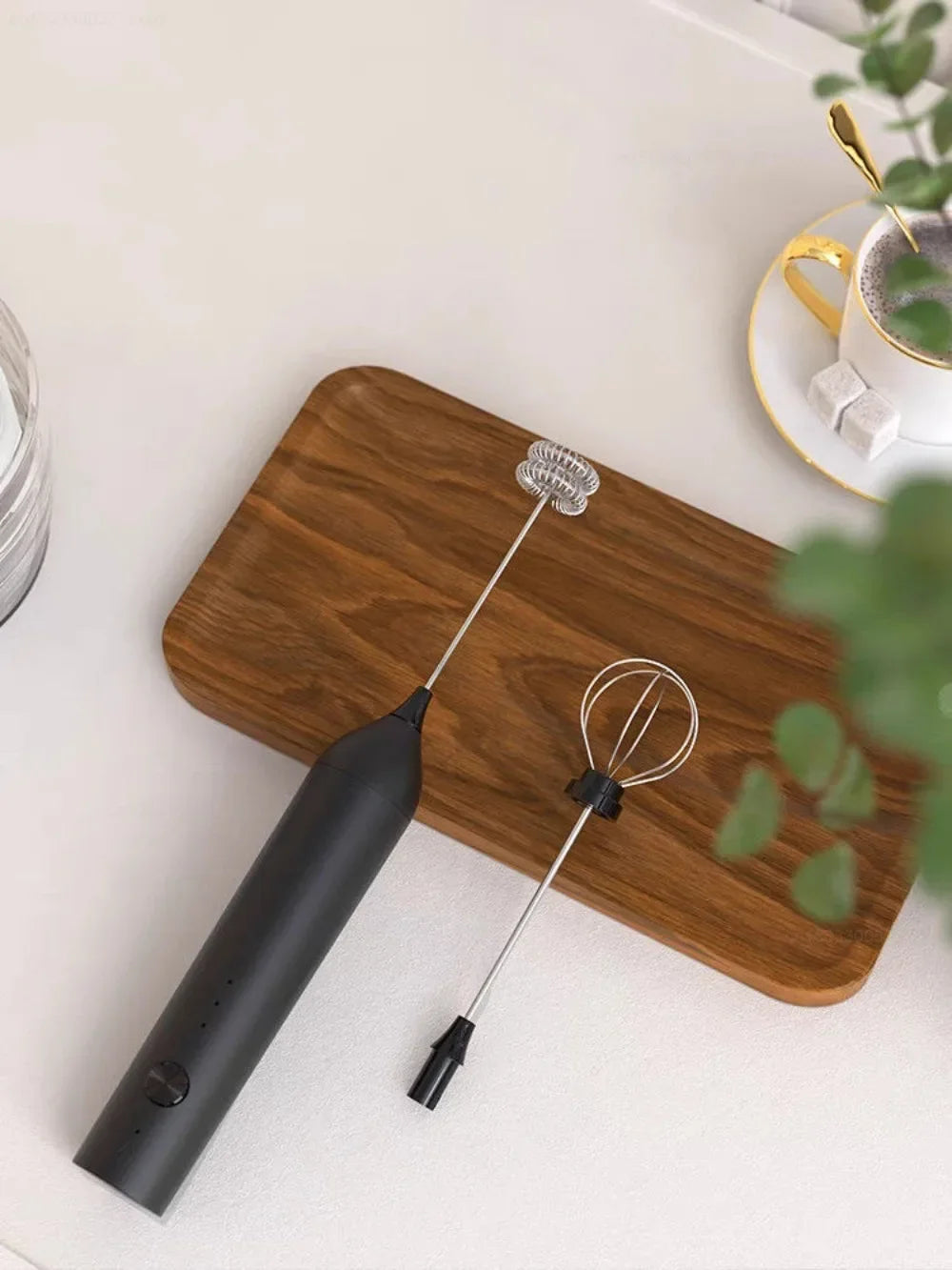 New Electric Milk Frother Household 3 Speeds Rechargeable Coffee Blender Covered Storage for Milk Drink Coffee Cooking Tool