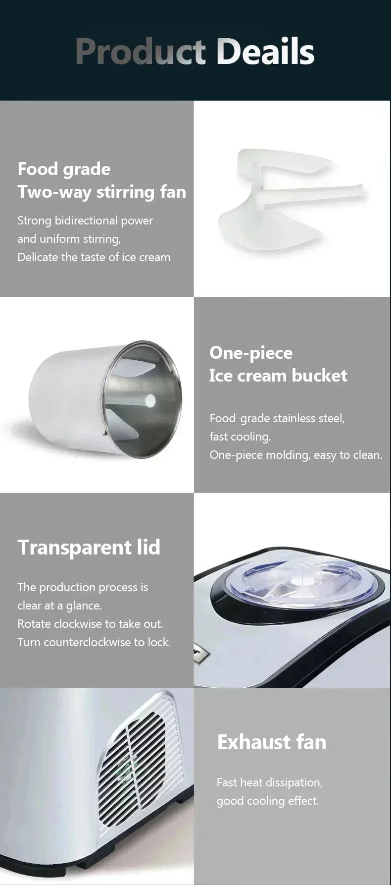 220V 140W Intelligent Automatic Commercial Ice Cream Maker Soft Hard Adjustable Thermostat Keep Cold Household Gelato Machine