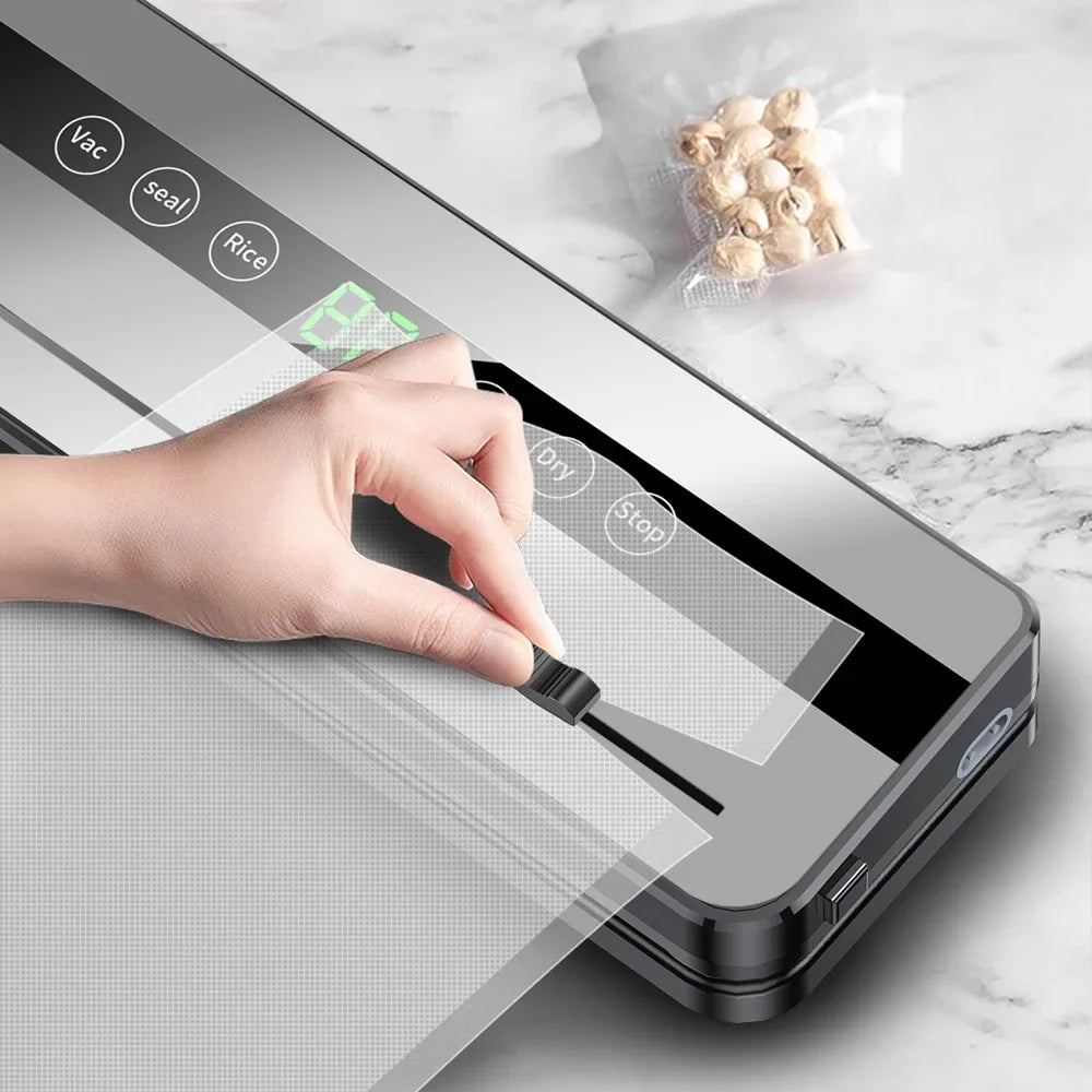 Mi Electric Vacuum Sealer Machine Dry/Wet Food Packaging Vacuum Sealing BagsFood Storage Vacuum Packaging Machine for Kitchen