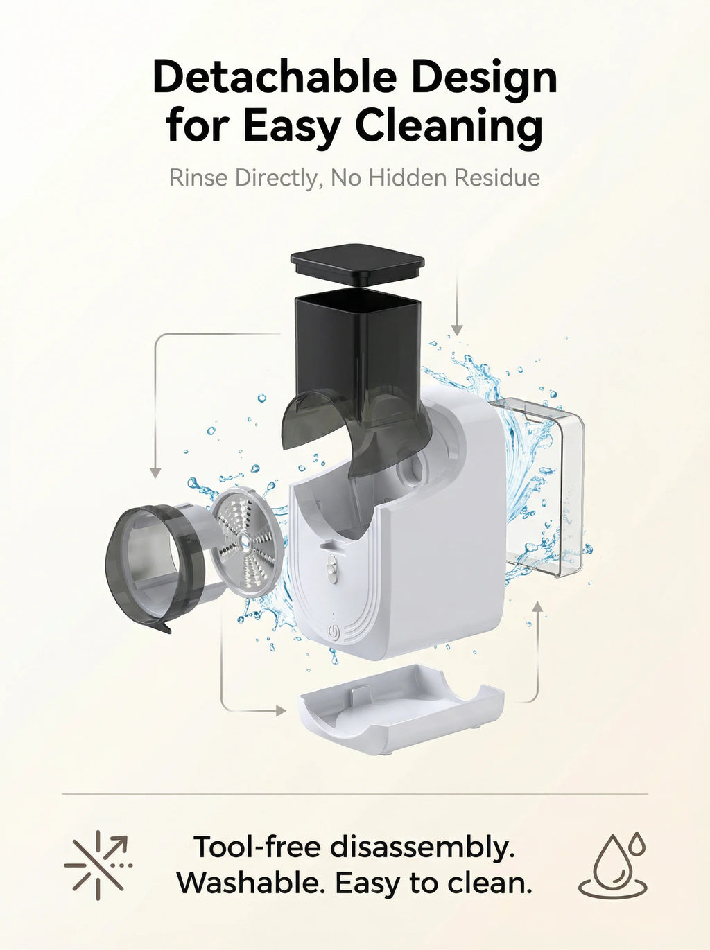 DIVEDEER Multi-Function Electric Cyclone Vegetable Cutter Home Kitchen Wonder: Storm-Powered Shredder & Slicer