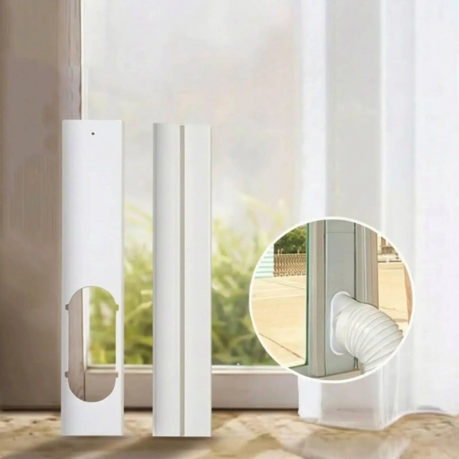 2 Pieces Portable Air Conditioner Window Kit Weather-Resistant Hardware Gapclear