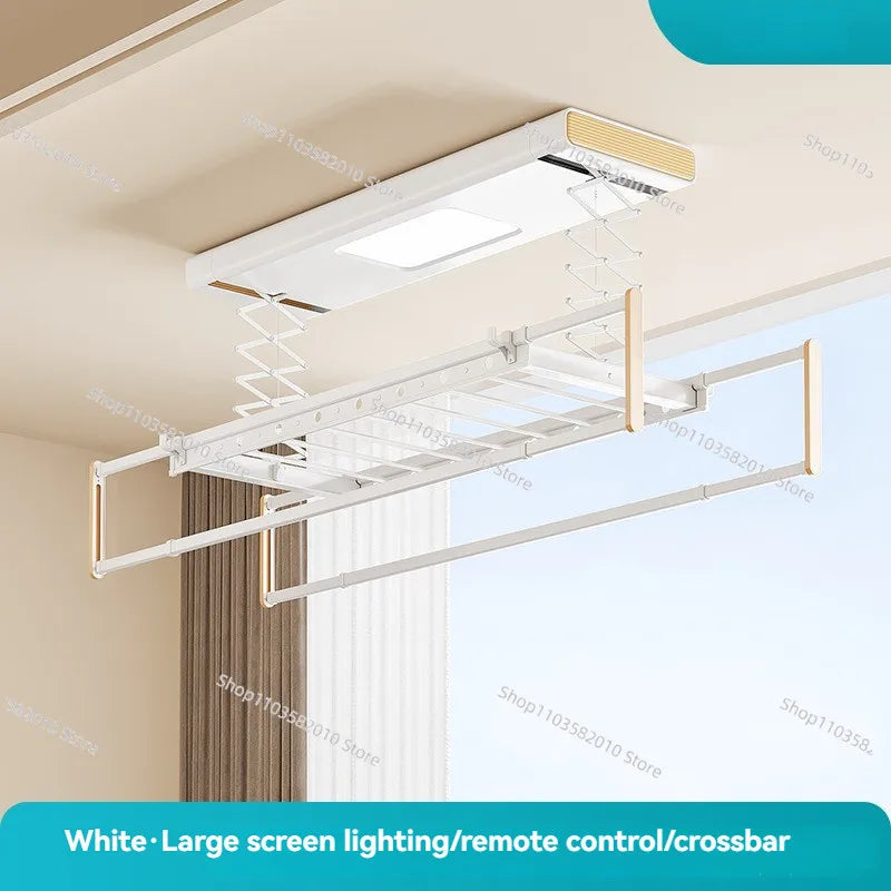 Intelligent Electric Drying Rack with Full Screen Lighting, Remote Control Lifting, Multifunctional Air Drying & Sterilization