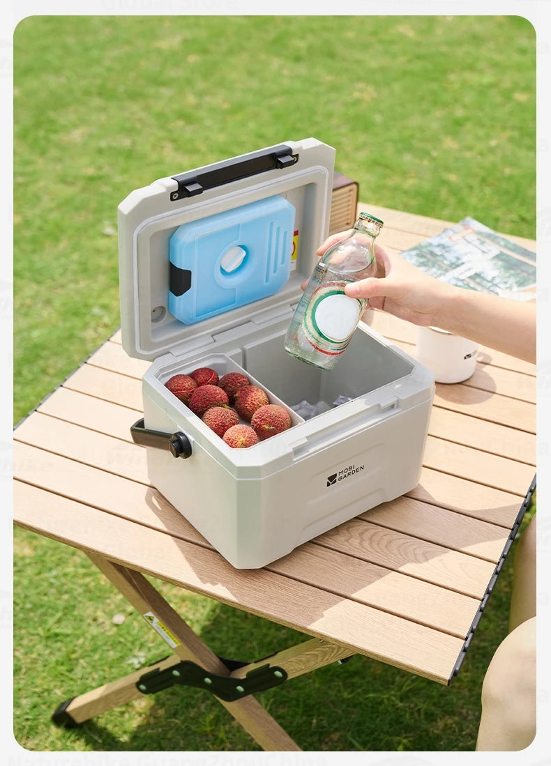 MOBI GARDEN 22L/16L/5L Insulation Ice Box Portable Camping Outdoor Picnic Fresh Food Grade Car Refrigerator Freezer Cooler Box