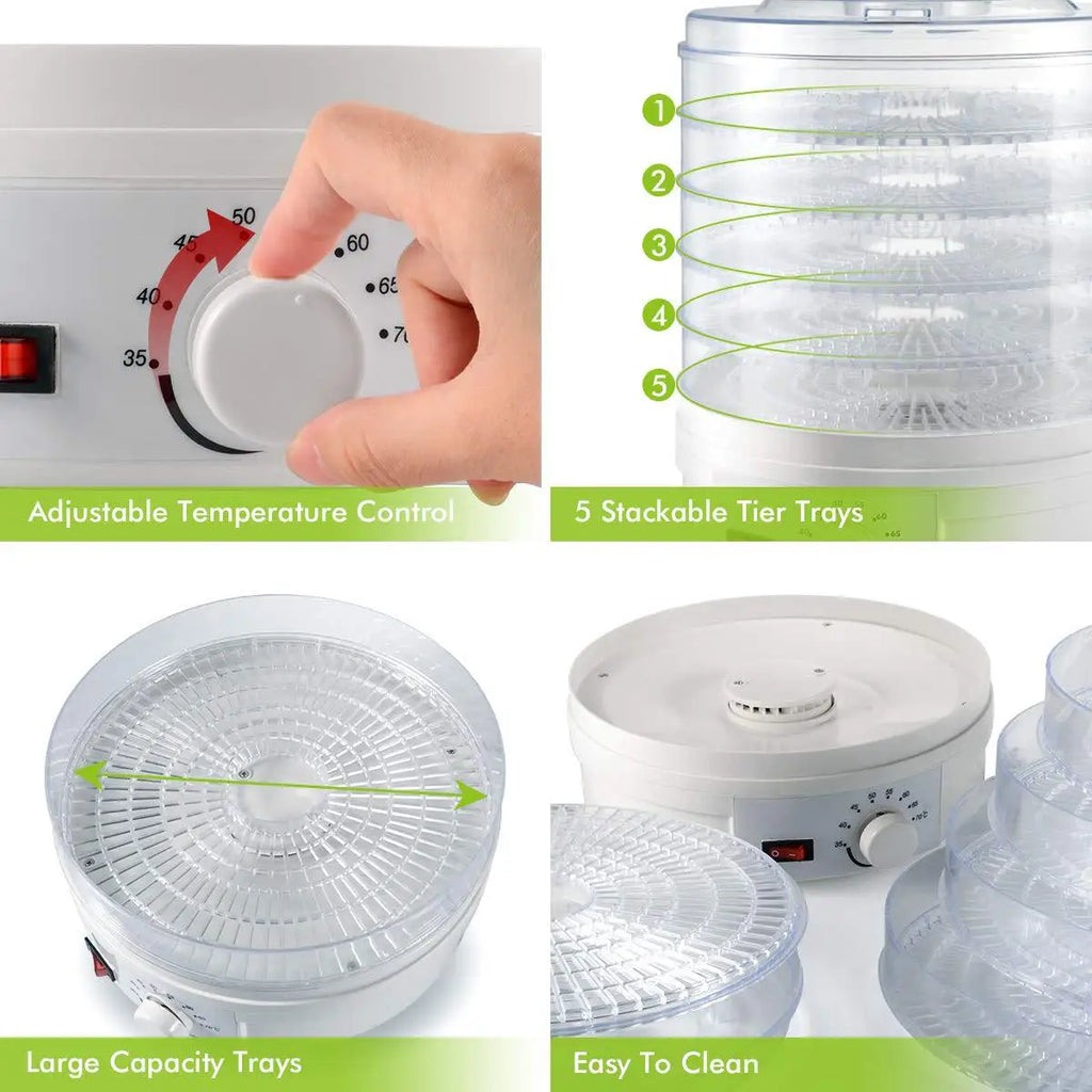 Vegetable dried fruit machine food dehydrator household 110V fruit dryer pet food hot air dryer