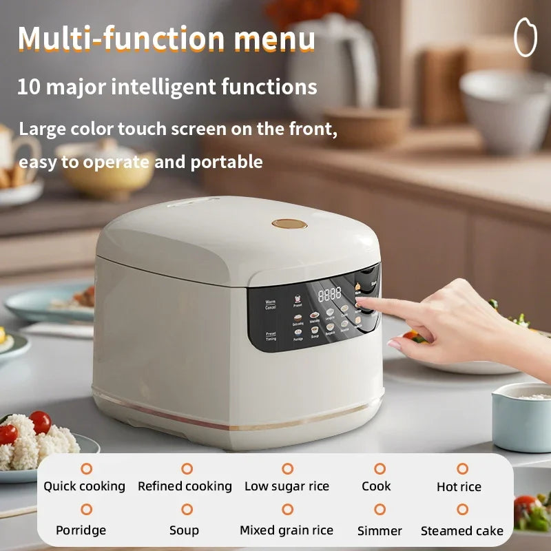 MultiCooker Electric Rice Cooker 110V 220V Non-Stick Pot 1-3 People Mini Cooking Machine Steamed Smart Rice Cooker Kitchen 2L