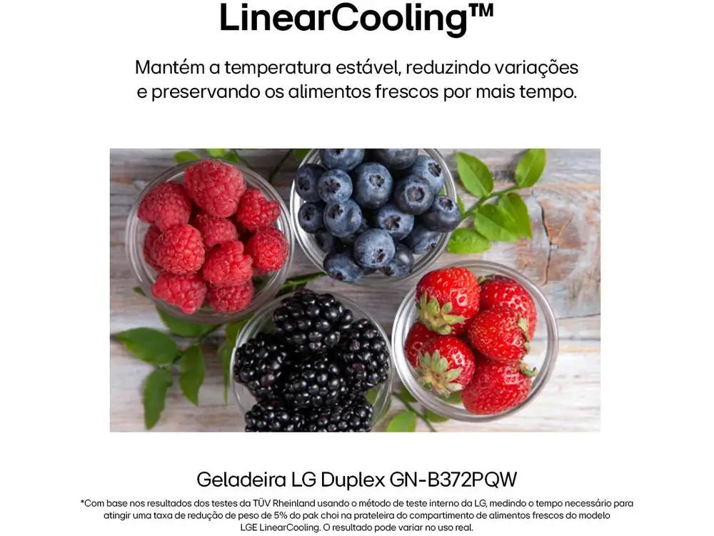 Lg Frost Free Inox Duplex White Refrigerator 375L Gn-B372Pqw - 110V
